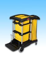 Rubbermaid FG9T7300 Cleaning Cart w/ Bins